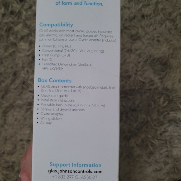 Johnson Controls GLAS Smart Thermostat - Picture 5 of 6